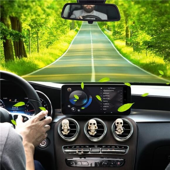 Skull Decor Halloween Car Air Freshener Vent Clip Goth Truck Interior - Picture 6 of 7